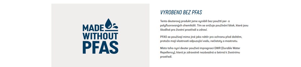 Deuter Schmusebär – Provedení bez PFAS