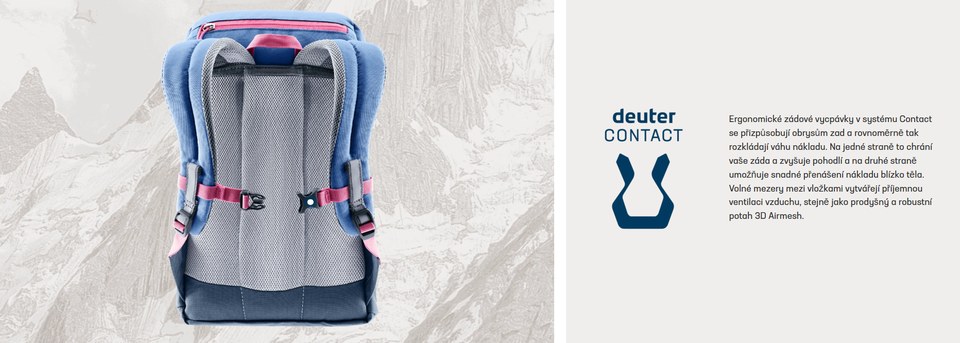 Deuter Schmusebär – Zádový systém Contact