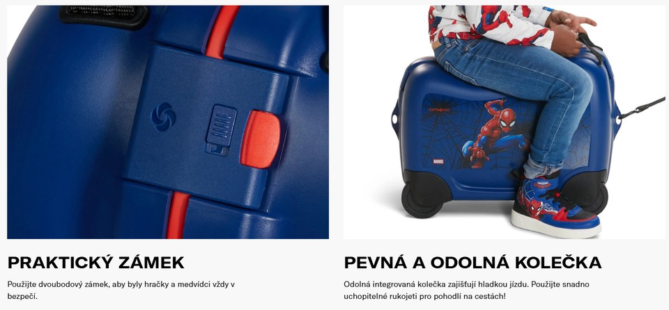 Samsonite Dream2Go – Ilustrační zámek a pojezd