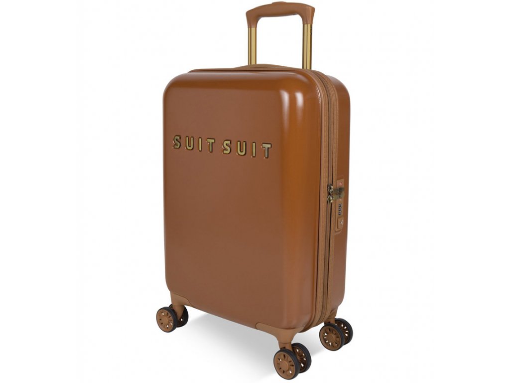 Kabinové zavazadlo SUITSUIT® TR-7106/3-S - Fab Seventies Leather Brown +  PowerBanka nebo pouzdro zdarma + Dodatečná dubnová sleva 10 % - Brašničky.cz
