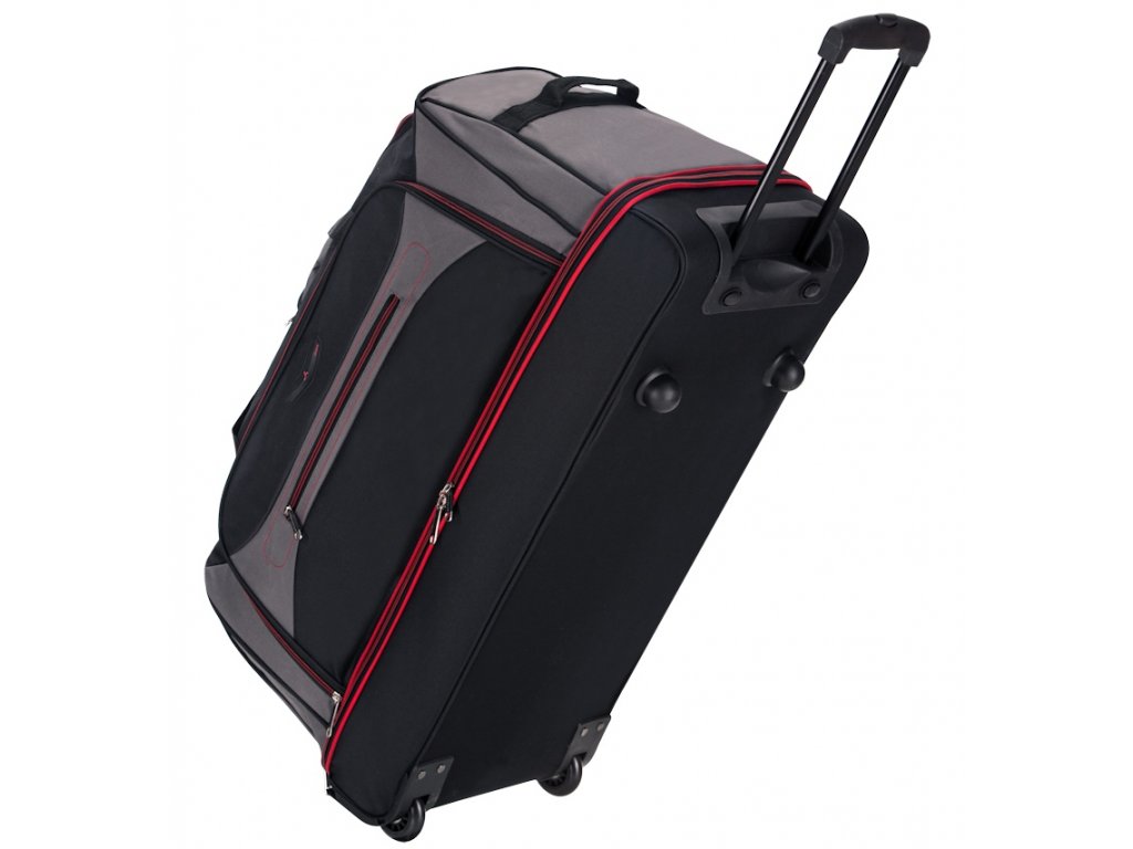 Cestovní taška na kolečkách SIROCCO T-7554/30" - černá/šedá/červená