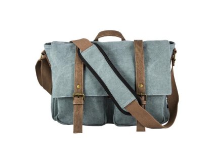Messenger na notebook 15", zelený z plátna, SilverHT