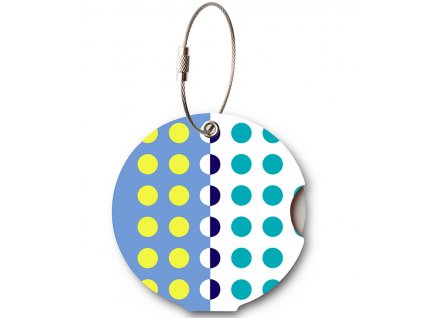Jmenovka na kufr Addatag - Multi Dots Blue