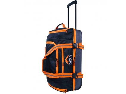 Cestovní taška na kolečkách GEAR T-805/26" - černá/oranžová + Pouzdro zdarma