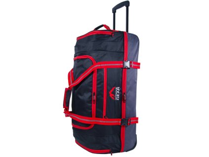 Cestovní taška na kolečkách GEAR T-805/30" - černá/červená + Pouzdro zdarma