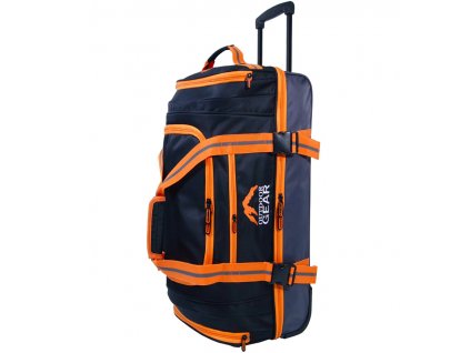 Cestovní taška na kolečkách GEAR T-805/30" - černá/oranžová + Pouzdro zdarma