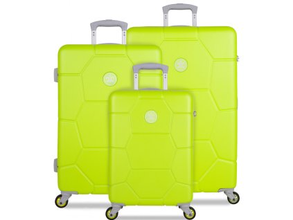Sada cestovních kufrů SUITSUIT® TR-1252/3 ABS Caretta Sparkling Yellow + PowerBanka nebo pouzdro zdarma