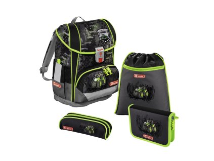 Školní aktovka LIGHT 2 pro prvňáčky - 4-dílný set, Step by Step Traktor, certifikát AGR + PowerBanka nebo pouzdro zdarma