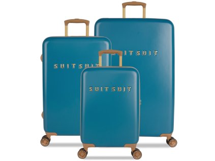 Sada cestovních kufrů SUITSUIT® TR-7102/3 - Fab Seventies Seaport Blue + PowerBanka nebo brašna zdarma