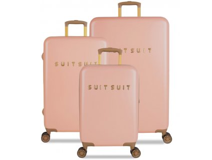 Sada cestovních kufrů SUITSUIT® TR-7101/3 - Fab Seventies Coral Cloud + Pouzdro zdarma