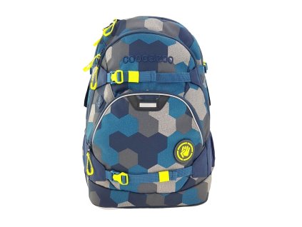 Školní batoh Coocazoo ScaleRale, Blue Geometri, certifikát AGR + Pouzdro zdarma