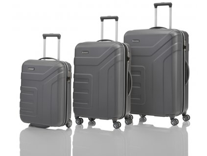 Travelite Vector 2w S, 4w M,L Anthracite – sada 3 kufrů + PowerBanka nebo pouzdro zdarma