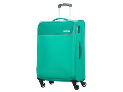 American Tourister FUNSHINE SPINNER 66 M - AQUA GREEN + PowerBanka nebo brašna zdarma