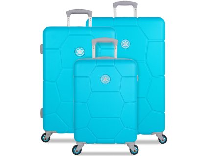 Sada cestovních kufrů SUITSUIT® TR-1250/3 ABS Caretta Peppy Blue + Pouzdro zdarma