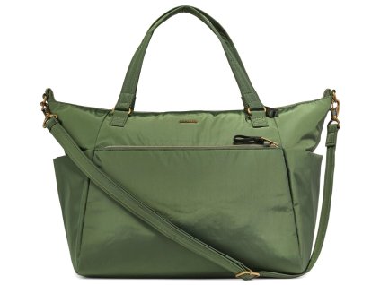 150716 pacsafe taska stylesafe tote kombu green