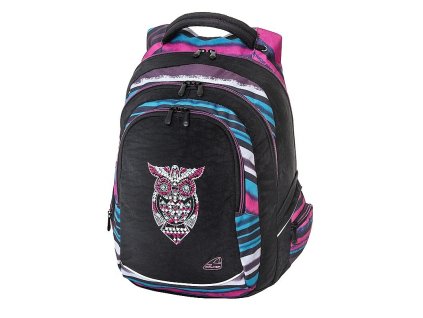 Studentský batoh FAME Dark Owl + Pouzdro zdarma