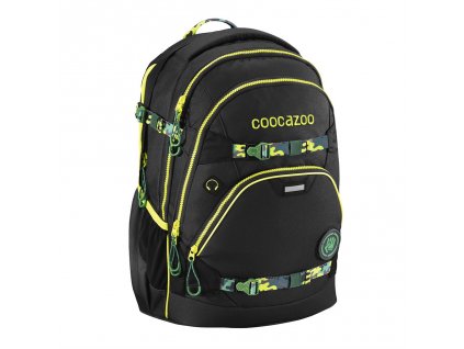 Školní batoh Coocazoo e-ScaleRale TecCheck s elektronicky nastavitelným bederním popruhen, Black + Sportovní láhev + Pouzdro