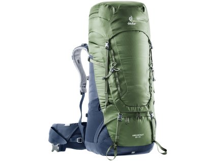 Deuter Aircontact 65 + 10 Khaki-navy + Pouzdro zdarma