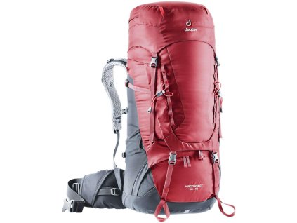 Deuter Aircontact 45 + 10 cranberry-graphite + PowerBanka nebo pouzdro zdarma