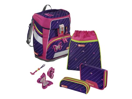 173696 skolni aktovka space pro prvnacky 5 dilny set step by step trpytivy motyl certifikat agr