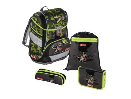 173735 skolni aktovka batoh 2v1 pro prvnacky 4 dilny set step by step t rex certifikat agr