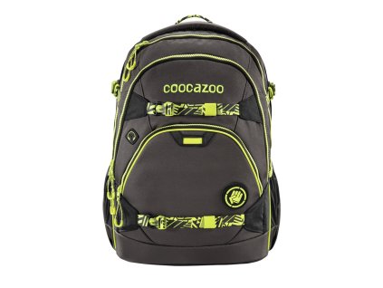 180620 skolni batoh coocazoo scalerale bedernim popruhem s powerbankou teccheck neon yellow