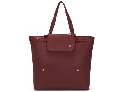 181745 pacsafe taska citysafe cx packable horizontal tote merlot