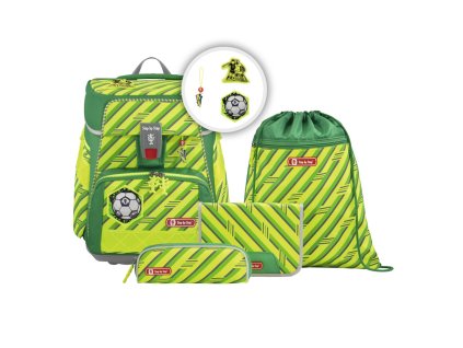 206873 2 skolni aktovka space pro prvnacky 5 dilny set step by step neon fotbal certifikat agr