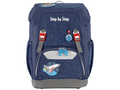 Step by Step Školní batoh GRADE Vesmírná raketa  + Blikačka Step by Step jako dárek