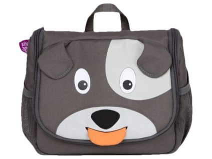 Affenzahn dětská kosmetická taštička Dog David - grey
