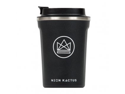 Neon Kactus Designový termohrnek, 380 ml černý