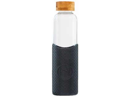 Neon Kactus Skleněná láhev s rukávem, 550 ml černá