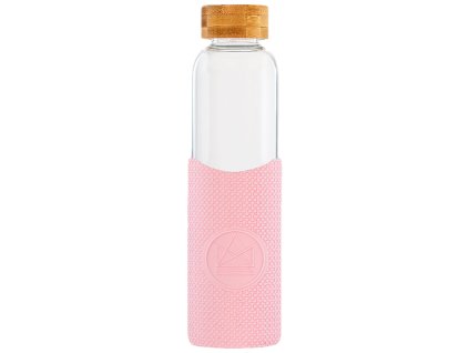 Neon Kactus Skleněná láhev s rukávem, 550 ml růžová