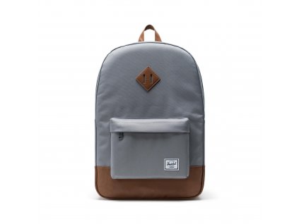 Herschel Heritage Grey/Tan Synthetic Leather 21,5L + Pouzdro zdarma