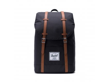 Herschel Retreat Black/Tan Synthetic Leather 19,5l