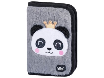 BAAGL Školní penál klasik dvě chlopně Panda