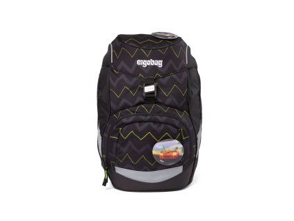 Ergobag PRIME Černý zig zag 2021 + Pouzdro zdarma