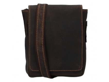 Green Wood pánská kožená taška crossbody Jimmy Joano hnědá + Pouzdro zdarma