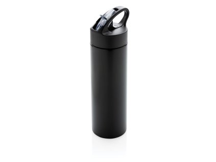 Sportovní láhev s brčkem Sport, 500 ml, XD Design, černá
