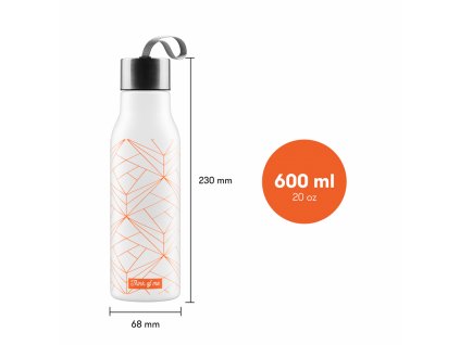 Baagl Plastová láhev Think of Me, 600 ml