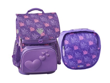 LEGO Friends Hearts Optimo - školní aktovka, 2 dílný set + Pouzdro zdarma