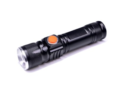 Solight LED kapesní nabíjecí svítilna, 3W, 200lm, USB, Li-ion
