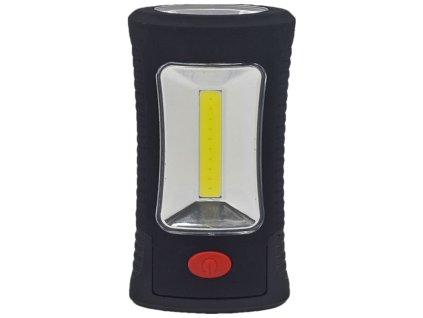Solight LED svítilna pracovní, 3W COB + 3 SMD LED, hák + magnet, 3 x AAA
