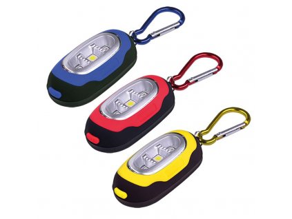 Solight LED svítilna s karabinou, 3x LED, 2x CR2032 součástí