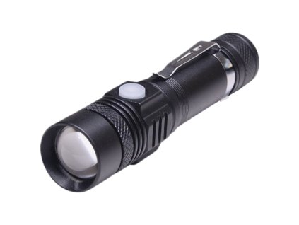 Solight nabíjecí LED svítilna s cyklo držákem, 400lm, fokus, Li-Ion, USB