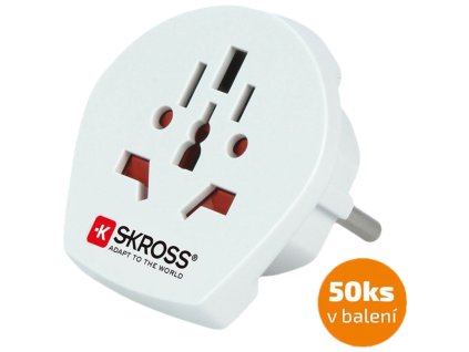 SKROSS cestovní adaptér pro cizince v ČR, 50-pack