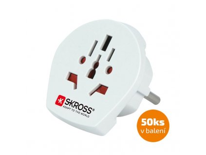 SKROSS cestovní adaptér pro cizince v ČR, 50-pack