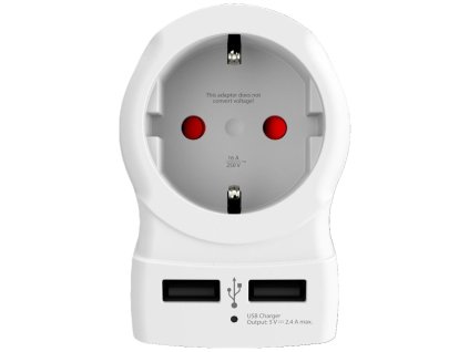 SKROSS cestovní adaptér USA USB pro použití ve Spojených státech, vč. 2x USB 2400mA
