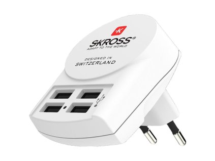 SKROSS Euro USB nabíjecí adaptér, 4800mA, 4x USB výstup