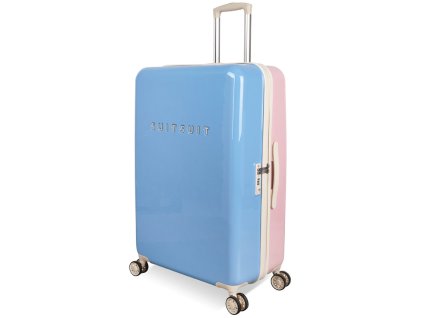Cestovní kufr SUITSUIT® TR-1206/2-L - Fabulous Fifties DUO Pink & Blue + Pouzdro zdarma